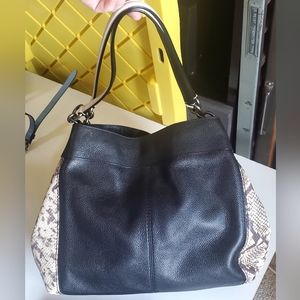 SOLD!Z Coach Lexi exotic trim purse